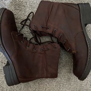 brown ankle boots size 6 1/2 (m) ONE WEAR ONLY 👌🏻🥾